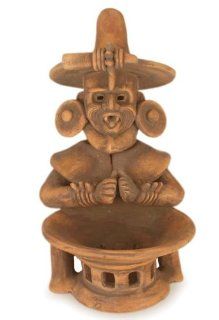 Ceramic figurine, 'Olmec Fire God'   Handcrafted Archaeological Ceramic Sculpture   Collectible Figurines
