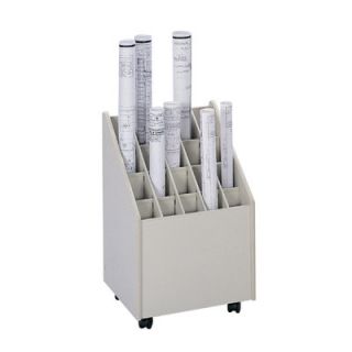 Safco Products Laminate Mobile 20 Compartments Roll Files