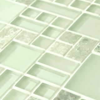EliteTile Sierra 12 x 12 Polished Glass and Stone Versailles Mosaic