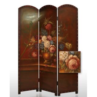 Screen Gems Painted Floral Bouquet Room Divider