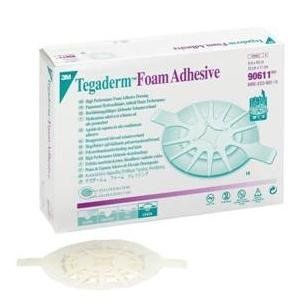 3M Tegaderm Foam Dressing 4" x 4.5" Oval Adhesive, Box of 10, # 90611 Health & Personal Care