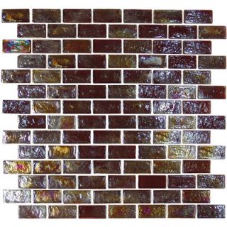 Onix USA Geo Glass Brick 11 4/5 x 11 4/5 Glass Mosaic in Brown