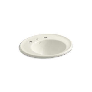 Kohler Iron Works Lavatory with Almond Exterior and 8 Centers   2822