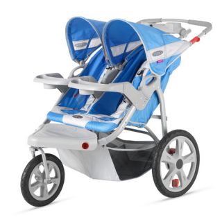 Safari Swivel Wheel Double Stroller