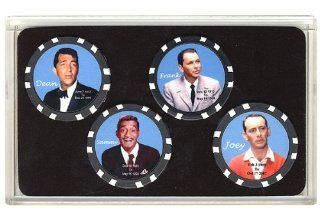 Rat Pack Collector Poker Chip Set Frank Sinatra Dean  Sports & Outdoors