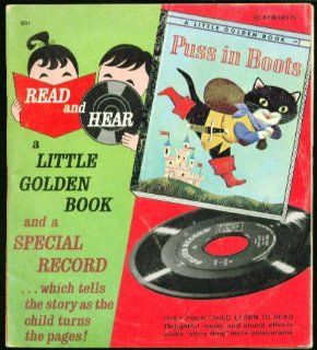 Puss in Boots Little Golden Book & 45rpm Record 1960s Entertainment Collectibles