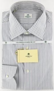 New Luigi Borrelli Light Gray Shirt 17/43 at  Mens Clothing store Dress Shirts
