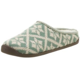Daniel Green Women's Vail Sweater Clog Slipper,Turquoise,7 M Shoes