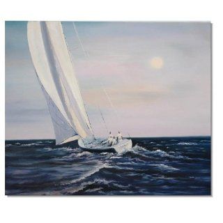 100% Handmade Ocean Seascape Oil Painting on Canvas Sailing Boat Big Waves Ships 724 Hand Painted Classical Fine Art for Your Home  
