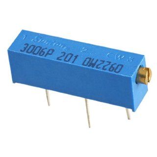 25 Pcs 3006P 15 Turn Trimmer Pot Potentiometers 201 200 Ohm Single Resistors