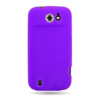 EMAXCITY Brand Soft Silicone PURPLE Skin Cover Case for ZTE N9500 FLASH SPRINT [WCM725] Cell Phones & Accessories