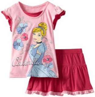 Disney Girls 2 6X 2 Piece Knit Pullover and Divided Skirt with Attached Short Clothing