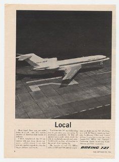 1964 Boeing 727 Jet Jetliner Local Short Hops Print Ad (21568)  
