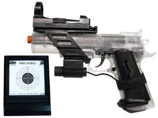 Soft Air Colt MKIV Spring Powered Airsoft Pistol with Target (Clear)  Cheap Airsoft Guns Electric  Sports & Outdoors