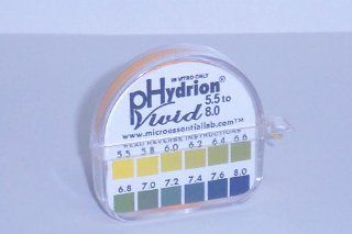 PH Test Tape Dispenser Hydrion Papers Strips made for Saliva or Urine Testing   Range is in .2 Intervals and from 5.5 to 8.0   Check Body for Alkaline or Acid Environment   Approx. 100 Tests Health & Personal Care
