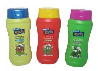 3 pack Variety Pack of Breck Kids 2 in 1 Shampoo Plus Conditioner, 1 Each of Wild Coconut, Amazing Apple, and Watermelon Smile, 12 Oz. Ea. Health & Personal Care