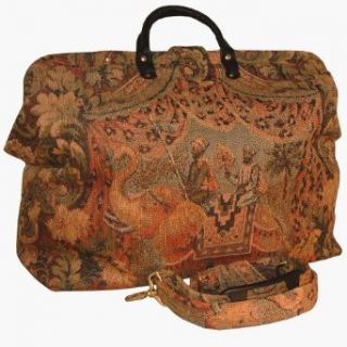 ArtisanStreet's Elephant Adventure Tapestry Carpet Bag with Matching Strap Briefcases Clothing