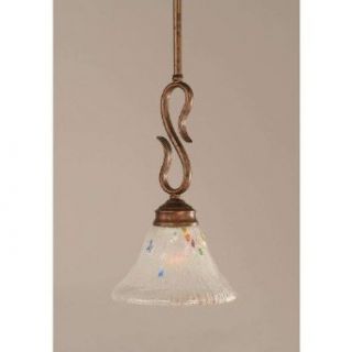 Toltec Lighting 20 BRZ 751 Swan   One Light Mini Pendant, Bronze Finish with Frosted Crystal Glass   Ceiling Pendant Fixtures  