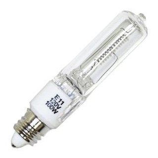 Plusrite JD 100W E11 Q100CL/MC 120V Single Ended Halogen Light Bulb    