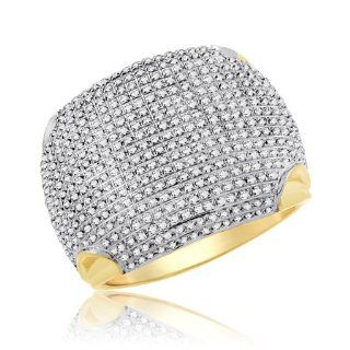 10KT Y GOLD 1.00 CTTW DIAMOND MICROPAVE MENS RING MICROPAVE Jewelry