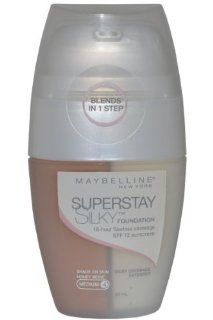 Maybelline SuperStay Silky Foundation SPF 12 Honey Beige (Medium 4)  Foundation Makeup  Beauty