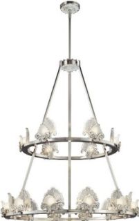 Metropolitan N6192 84 Eighteen Light Two Tier Chandelier from the Escalona Collection, Brushed Nickel    