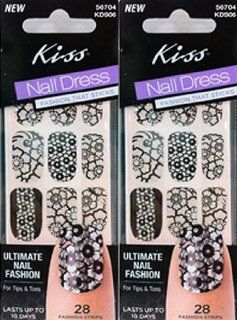 **2 PACK** KISS NAIL DRESS "BUSTIER" Fashioned Strips for Nails & Toes  Nail Dress Stickers  Beauty