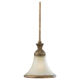 Sea Gull Lighting 61251 758 Single Light Highlands Mini Pendant, Dusted Ivory Glass, Regal Bronze   Ceiling Pendant Fixtures  