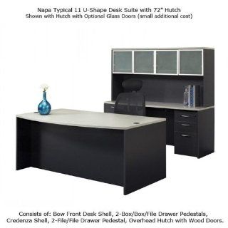 Napa Executive Office Suite   Desk, Hutch, Credenza Cherry, Espresso, Mahogany, Maple, Grey  