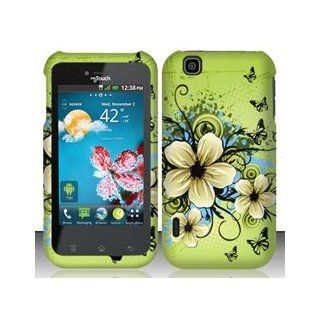LG myTouch LU9400 / Maxx E739 Hawaiian Flowers Design Hard Case Snap On Protector Cover + Free Neck Strap + Free Wrist Band Cell Phones & Accessories