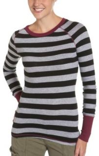 Roxy Juniors Delilah Long Sleeve Loose Sweater Jersey, Black, Small