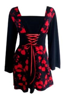 Dare To Wear Victorian Gothic Women's Plus Size Fiona Corset Top Scarlet Leaf 4X