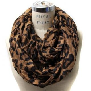 Scarfand's Leopard Infinity Scarf (Brown) Fashion Scarves