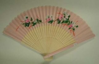 Silk Hand Fans #G765 (Pale Yellow) Clothing