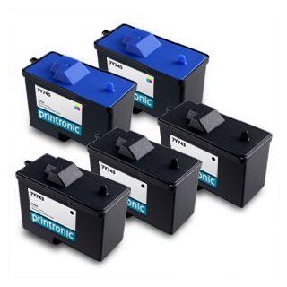 Dell 7Y743 & Dell 7Y745 Compatible Remanufactured Series 2 Combo Pack   3 Black & 2 Color Ink Cartridges Electronics
