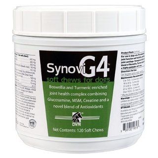 SynoviG4 Soft Chews 120ct  Pet Bone And Joint Supplements 