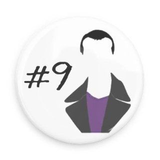 Doctor Who; Ninth Doctor Silhouette (1.5 Inch Button) Jewelry