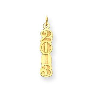 14k Vertical 2013 Charm Clasp Style Charms Jewelry