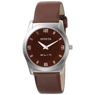 Invicta Men's 5138 Slim Collection Round Brown Leather Watch at  Men's Watch store.