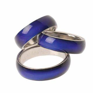 Dozen Assorted Size Stainless Steel Mood Rings 