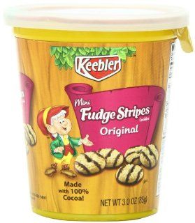 Keebler Mini Cookies Cup, Fudge Stripe, 3 Ounce (Pack of 10)  Packaged Chocolate Snack Cookies  Grocery & Gourmet Food