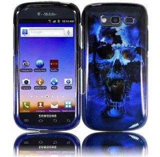 Blue Skull Hard Shell Faceplate Cover Phone Case for SAMSUNG GALAXY S BLAZE 4G T769 SGH T769 Cell Phones & Accessories