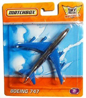 2010 2011 Matchbox Sky Busters Missions BOEING 747 (Air Mex) blue silver jet airplane) Toys & Games
