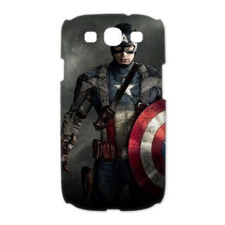 Custom Captain America 3D Cover Case for Samsung Galaxy S3 III i9300 LSM 770 Cell Phones & Accessories