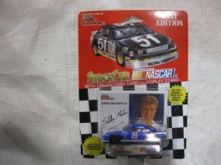 NASCAR #8 Sterling Marlin 1993 Raybestos Racing Team Stock Car With Driver's Collectors Card And Display Stand. Racing Champions Red Background Black Series 51 Car Toys & Games