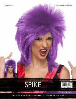 HIGH QUALITY PURPLE PUNK SPIKE ROCK AND ROLL HEAVY METAL SYNTHETIC HAIR WIG  Hair Replacement Wigs  Beauty