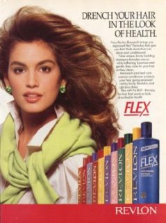 Cindy Crawford for Revlon Flex Hair Care ad 1990 Entertainment Collectibles