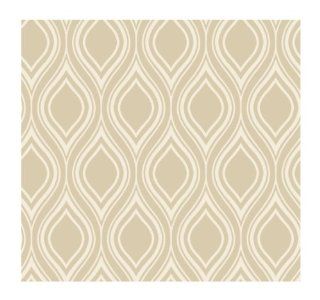 York Wallcoverings Tres Chic BL0328 Ogee Wallpaper, Taupe    