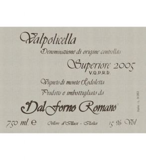 2005 Dal Forno Valpolicella Superiore 750 mL Wine