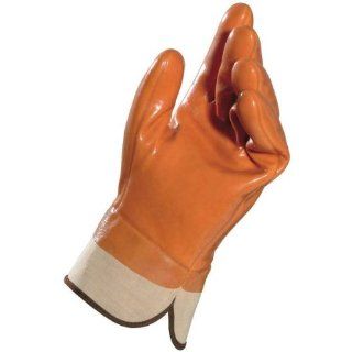 MAPA Ugoria 751 PVC Heavyweight Glove, 11" Length, Size 11, Orange, Safety Cuff (Bag of 6 Pairs)